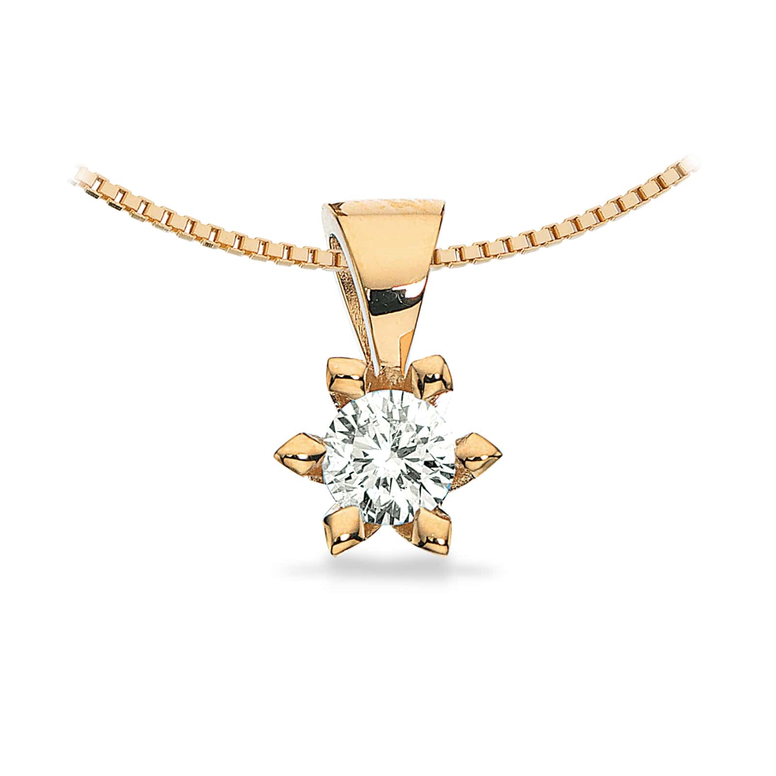 Scrouples - Victoria Anhänger in 14kt. Gold m. 0,05-0,50ct. TW/SI