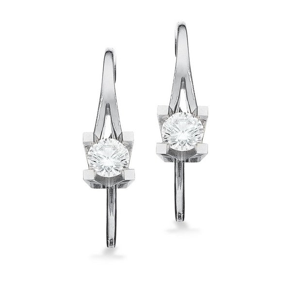 Kleopatra Diamant Ohrringe 14 kt Weißgold