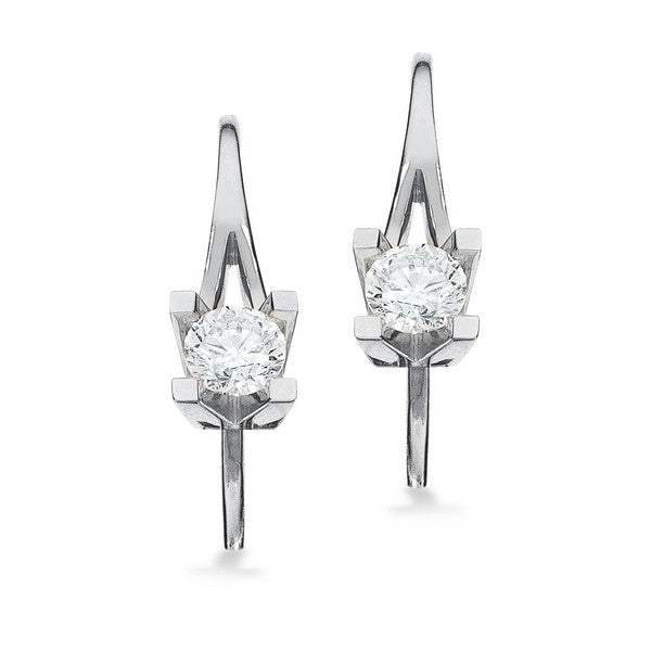 Kleopatra Diamant Ohrringe 14 kt Weißgold