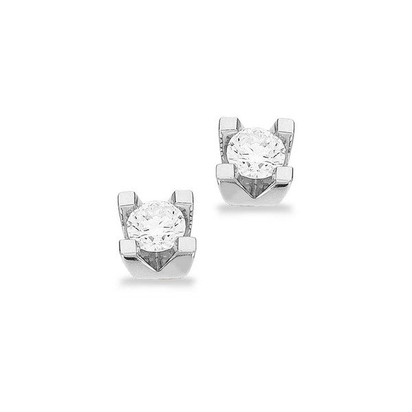 Kleopatra Ohrstecker in 14kt. Weißgold 0,10ct.-0,50ct. Diamanten