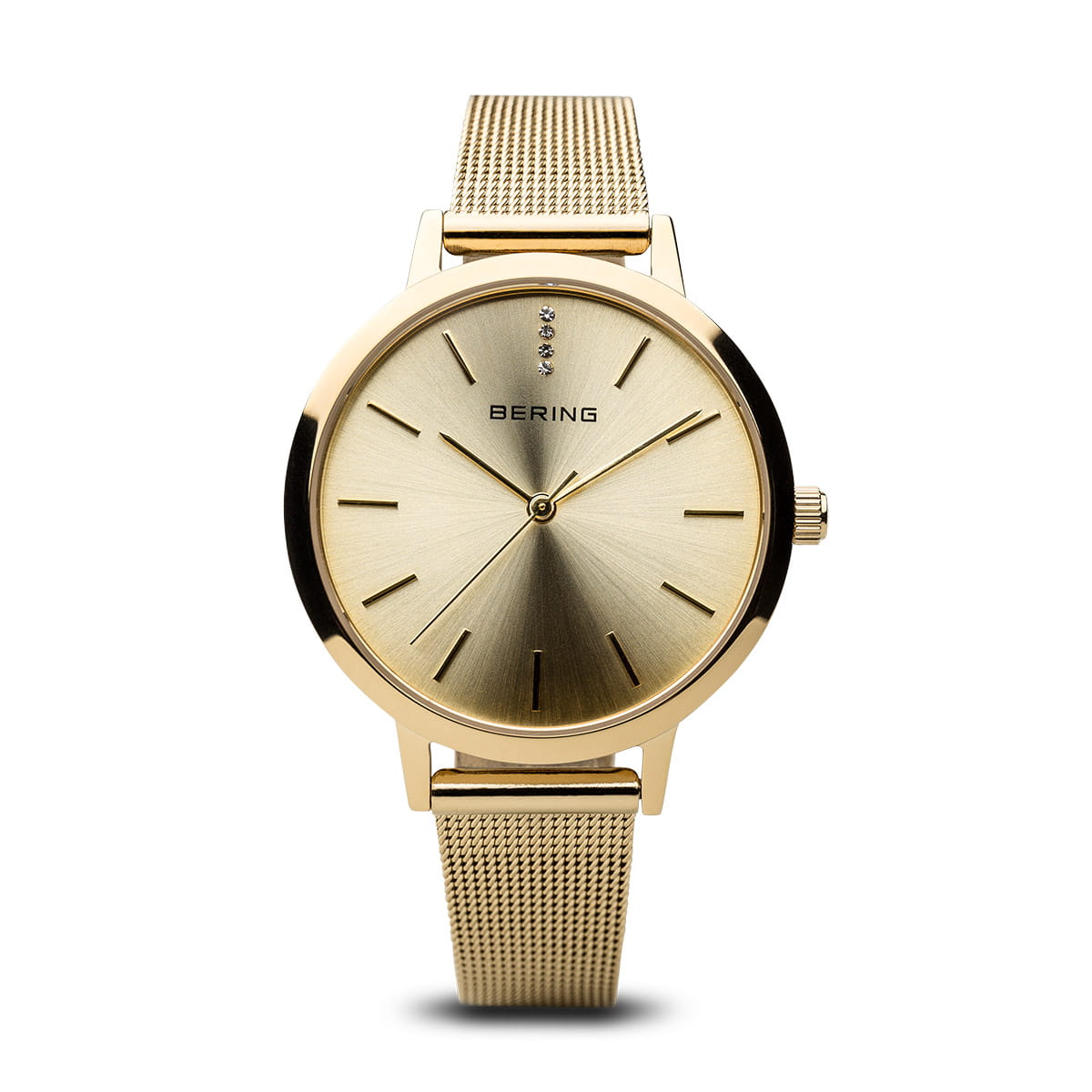 Bering Classic dameur i poleret guld