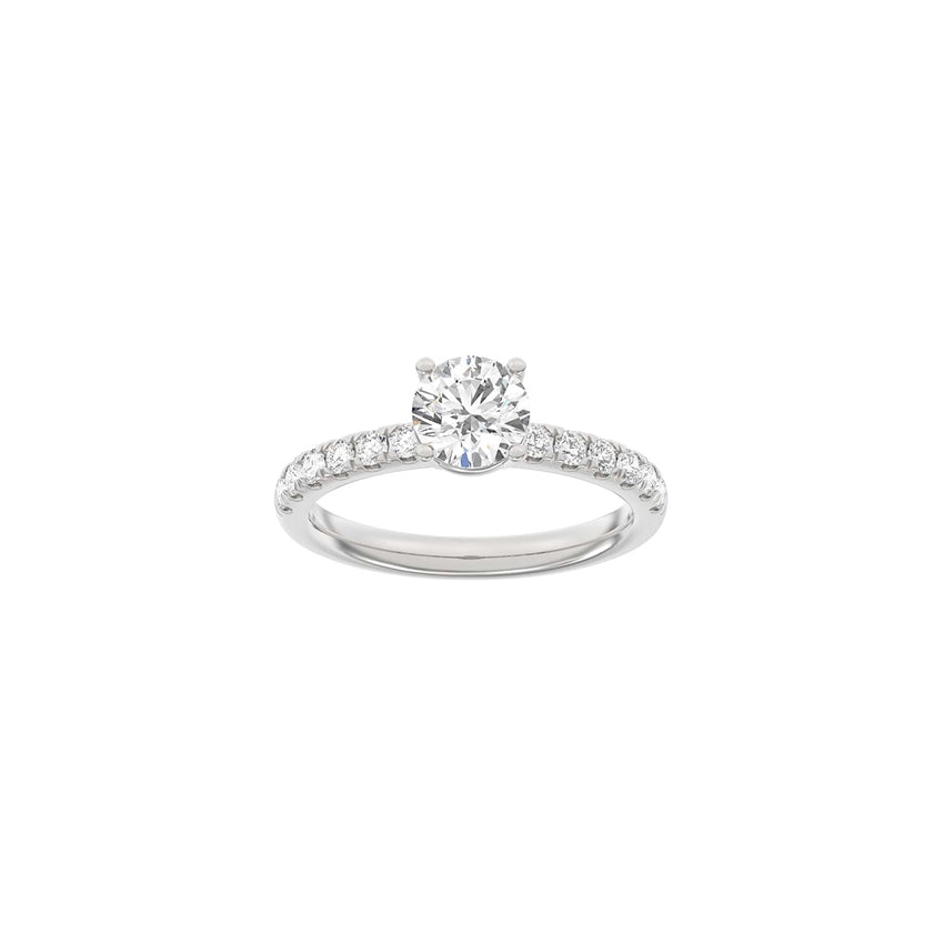 Klassisk rund hvidguldsring med 1,4ct lab-grown diamanter fra Siersbøl Luxury
