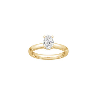 Siersbøl LUXURY ovaler Ring aus 14 Karat Rotgold mit 1,0 ct im Labor gezüchtetem Diamanten in TW/VS2-Qualität – elegant und zeitlos