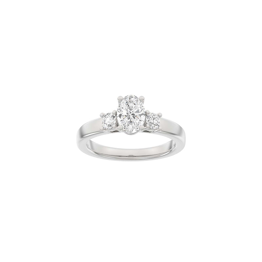 LUXURY Classic oval hvidguldsring med 1,33ct lab-grown diamanter fra Siersbøl Luxury