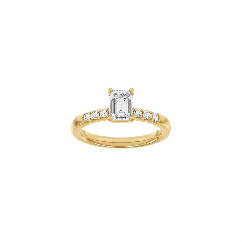 Siersbøl Luxury Classic firkantet ring i 14 kt rødguld med 1,2 ct lab-grown diamanter