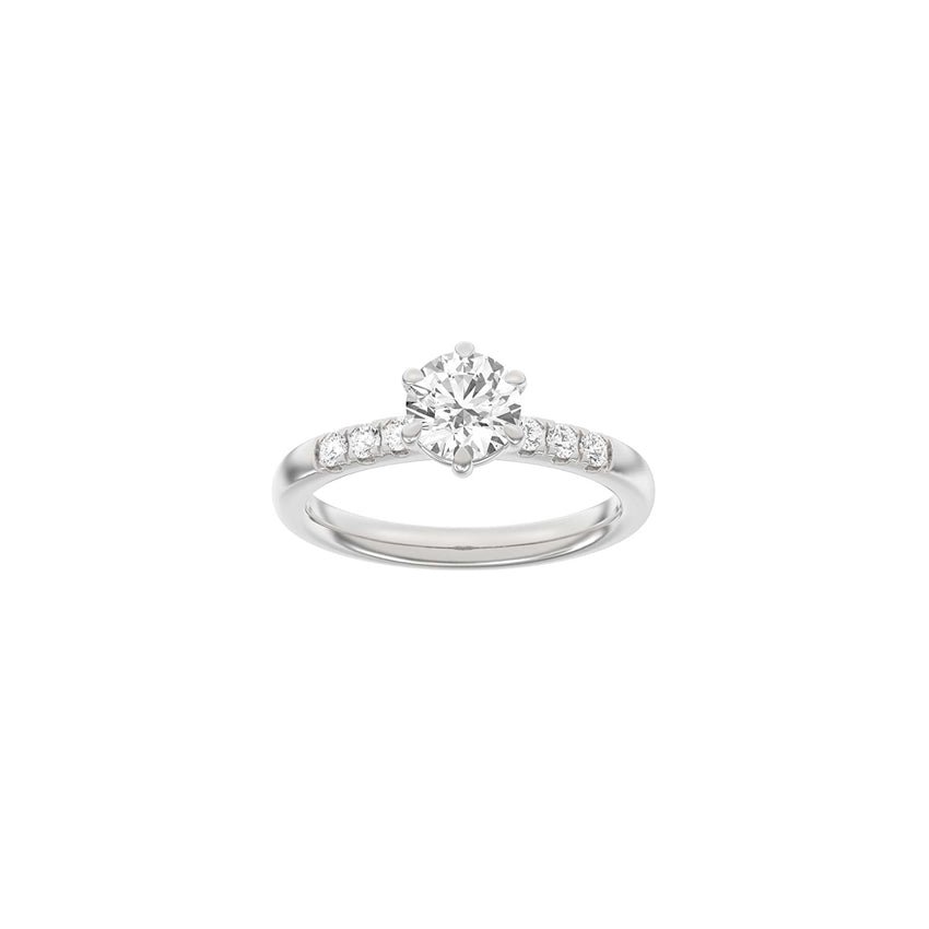 Modern rund hvidguldsring med 1,2ct lab-grown diamanter fra Siersbøl Luxury