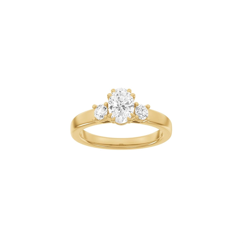 Modern oval rødguldsring med 1,33ct lab-grown diamanter fra Siersbøl Luxury