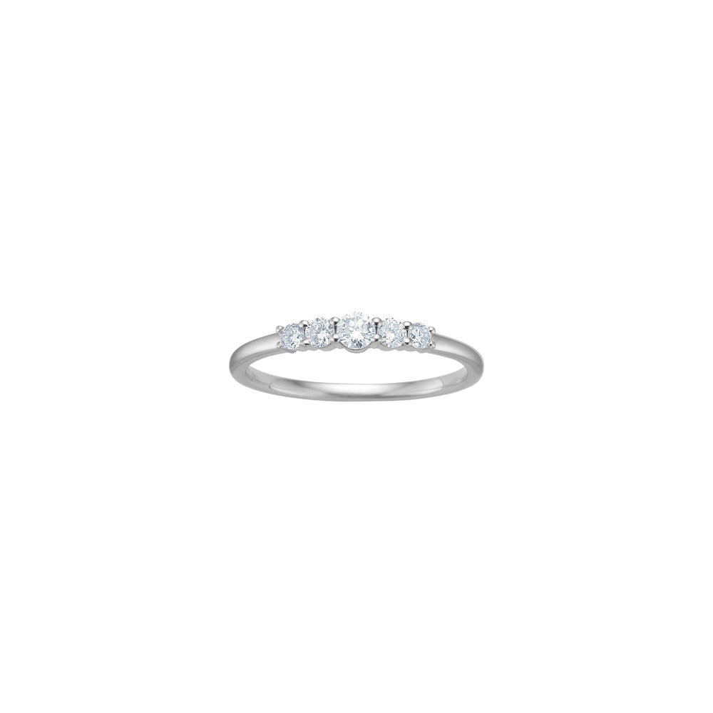 Siersbøl Luxury diamantring i 14 karat hvidguld med 0,25 ct lab grown diamant