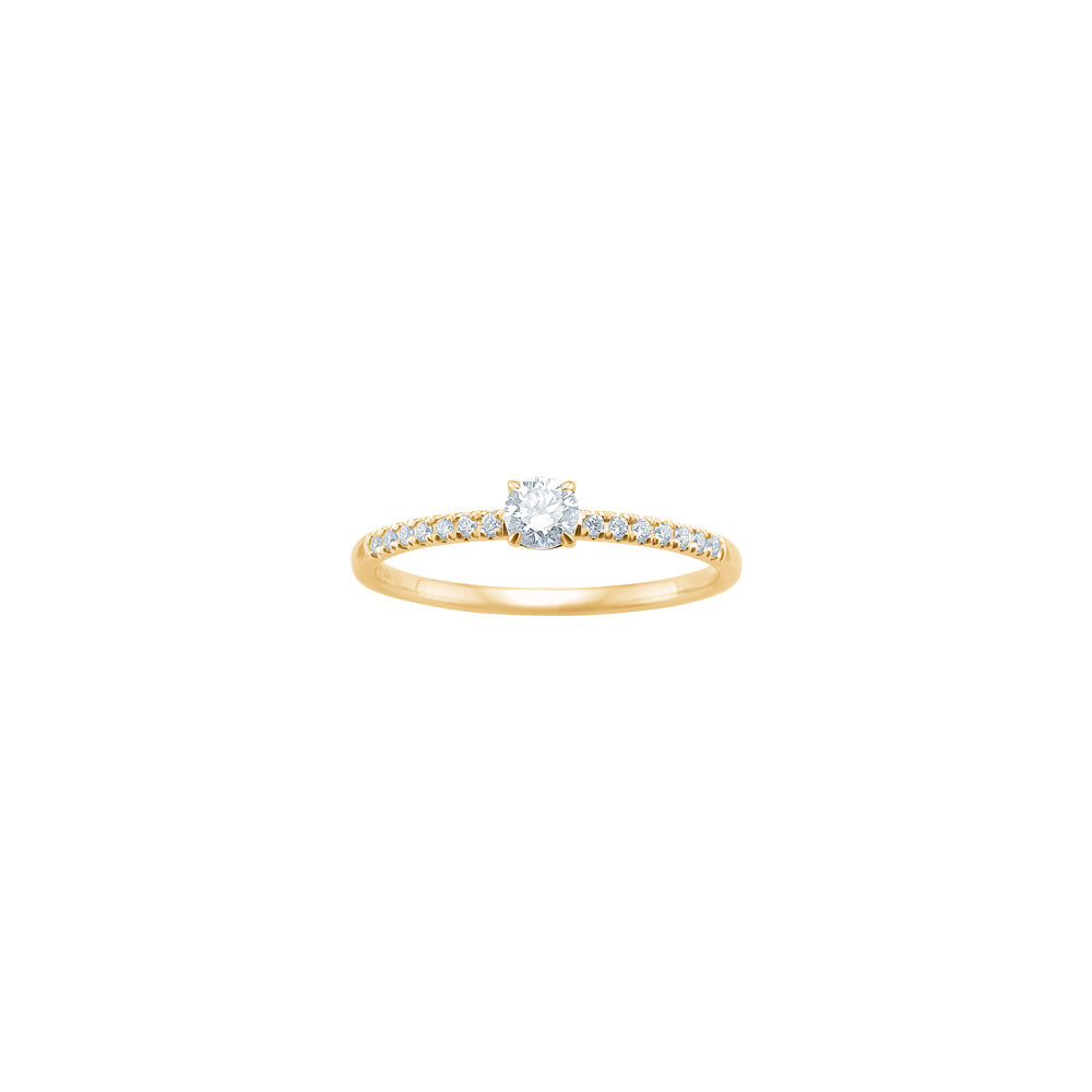 Siersbøl Luxury diamantring i 14 karat guld med 0,255 ct lab grown diamanter