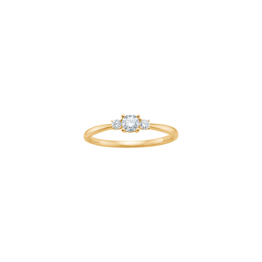 Siersbøl Luxury diamantring i 14 karat guld med 0,255 ct lab grown diamanter