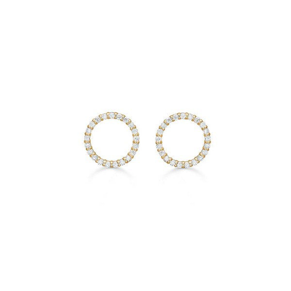 Diamond Halo ørestikkere i 14 kt guld | Mads Z - 1511024