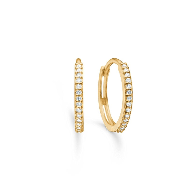 Mads Z - Lumina øreringe i 14 kt guld med 0,14 ct. - 14 mm