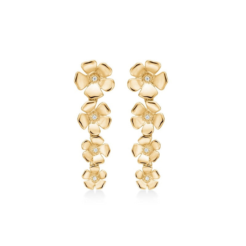 Fleur diamantøreringe i 14 kt guld Mads Z 1511110