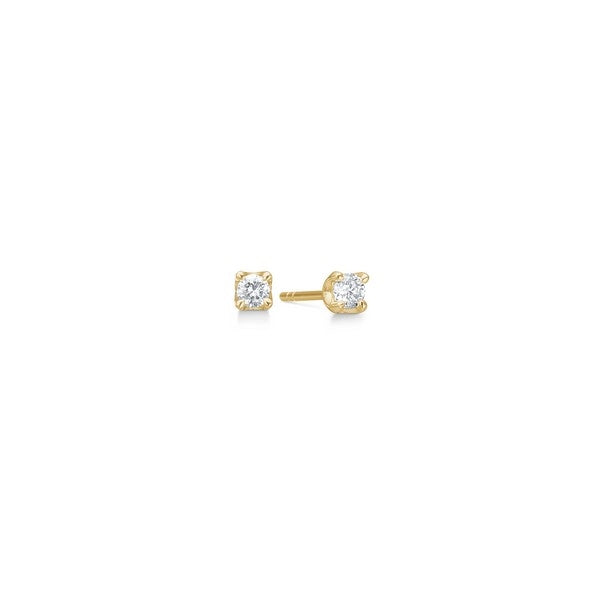 CROWN Ohrringe in 14 kt. Gold mit Diamanten von 0,09 ct. - 0,50 ct.