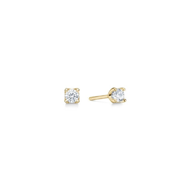 CROWN Ohrringe in 14 kt. Gold mit Diamanten von 0,09 ct. - 0,50 ct.
