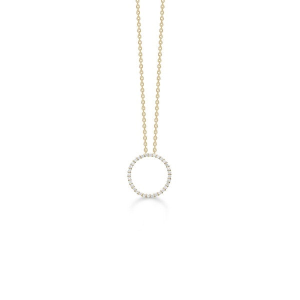 Diamond Halo vedhæng i 14 karat guld m. brillanter 1531026