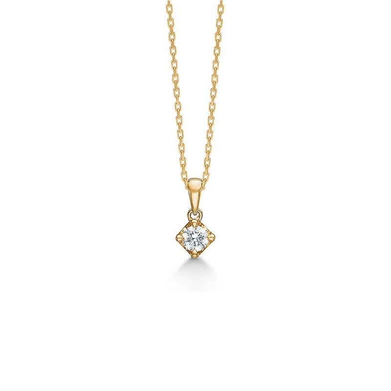 CROWN Anhänger in 14 kt. Gold mit Diamant von 0,04 ct. - 0,50 ct.