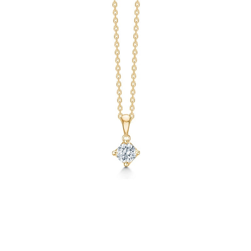 CROWN Anhänger in 14 kt. Gold mit Diamant von 0,04 ct. - 0,50 ct.