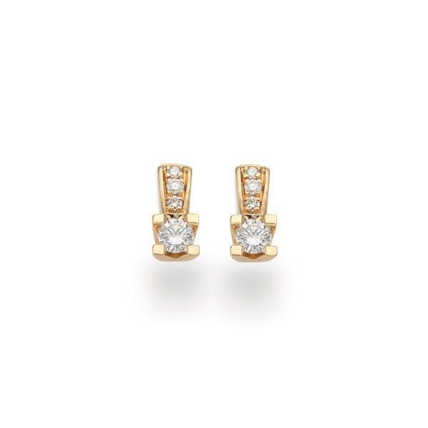 Kleopatra Queen Ohrstecker in 14kt. Gold 0,13-0,23ct. Diamanten