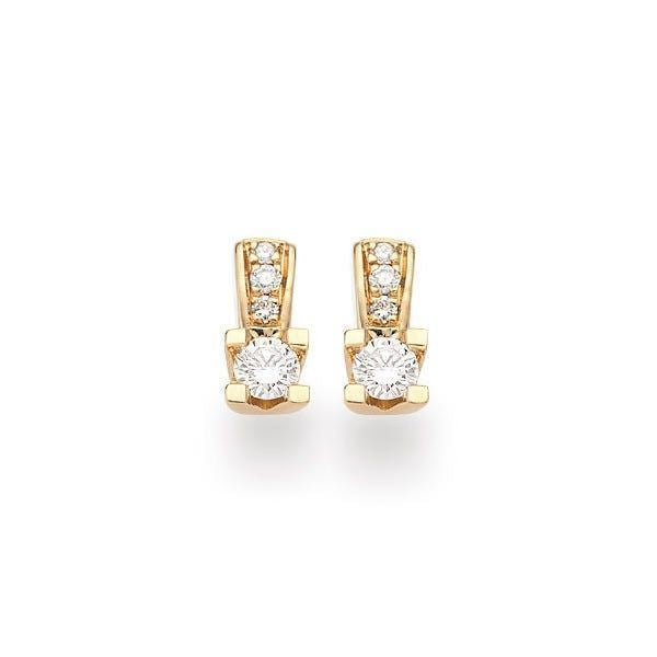Kleopatra Queen Ohrstecker in 14kt. Gold 0,13-0,23ct. Diamanten