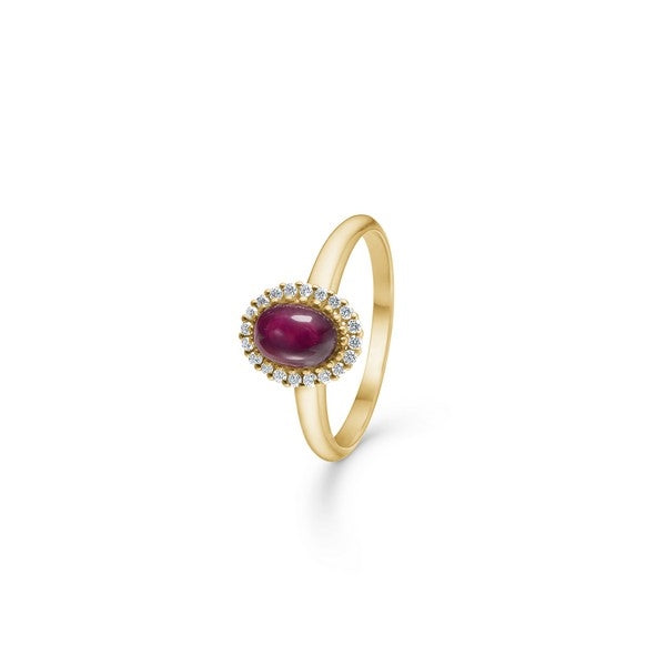 Mads Z - Royal Ruby ring i 14 karat guld m. diamanter**