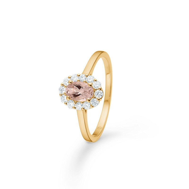 Mads Z - Pastello Elegante ring i 14kt guld med morganit og 0,25ct.