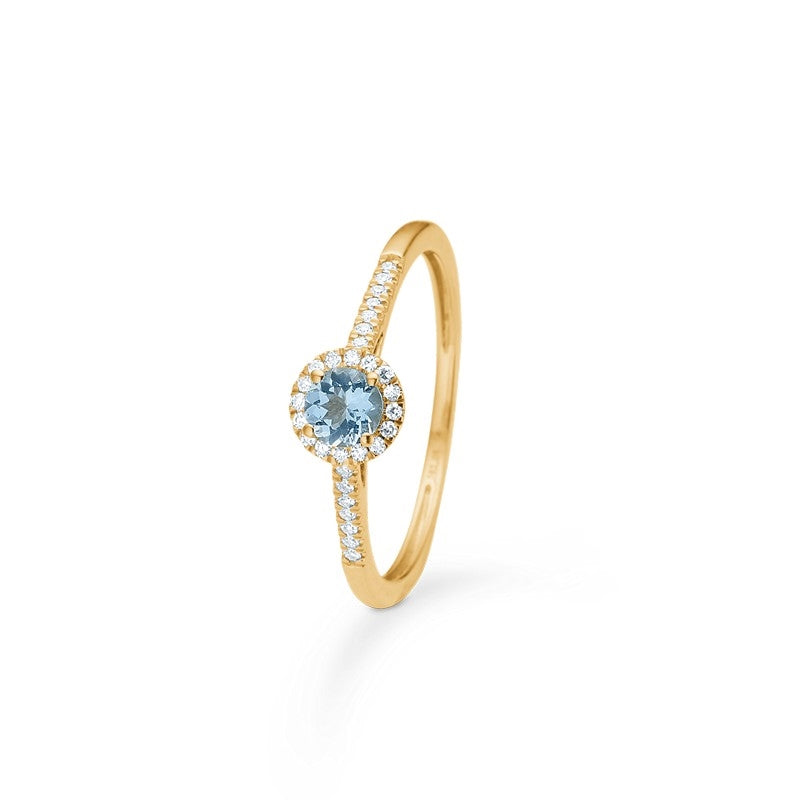 Blush n' Blue ringen i 14 karat guld fra Mads Z
