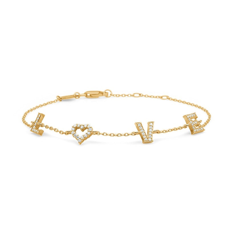 Mads Z - Tender Love armbånd i 14 kt guld med i alt 0,14 ct /W.SI