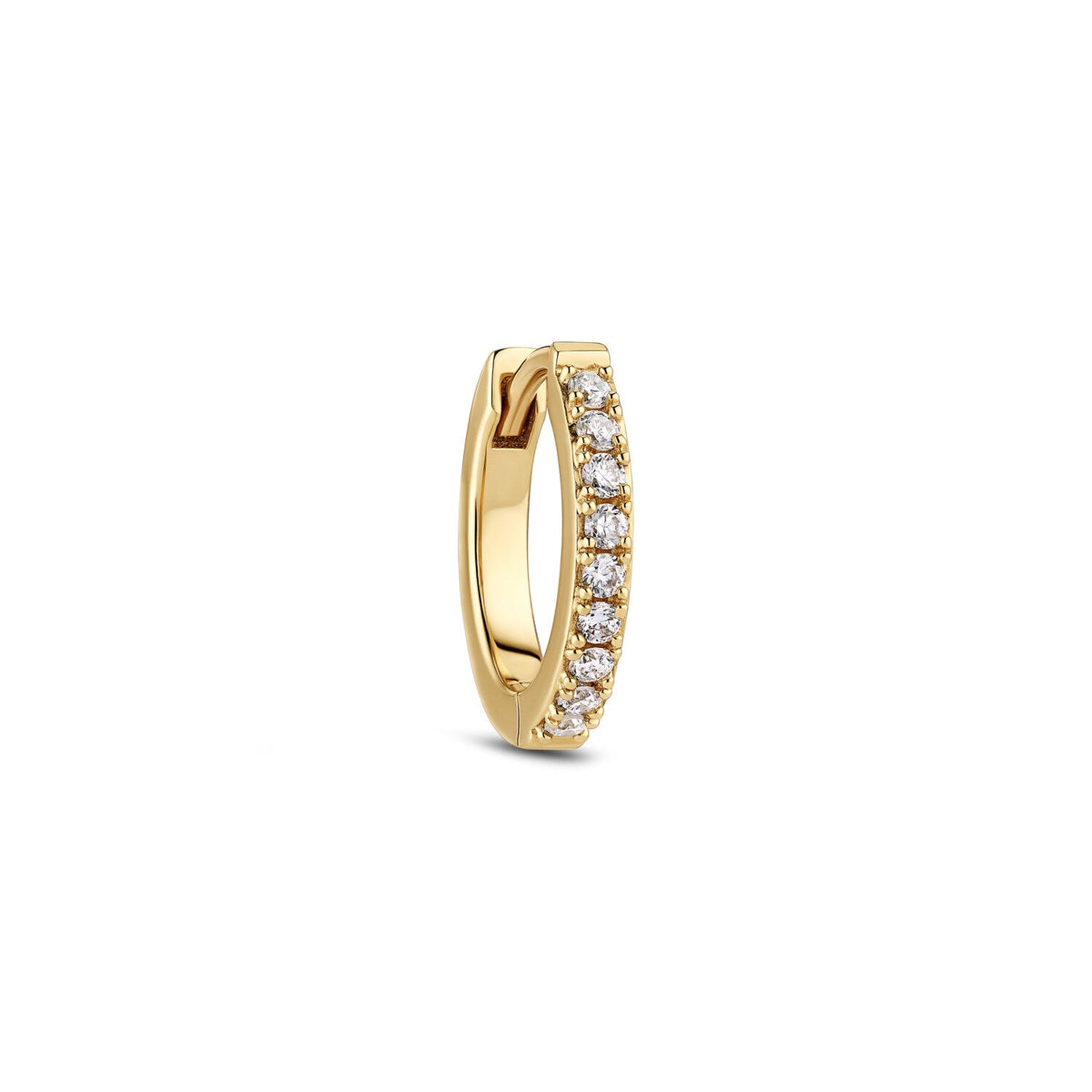 Sif Jakobs Alba Single Einzel-Creole aus 14-karätigem Gold mit 0,09 ct funkelnden Lab-grown-Diamanten – elegant und modern