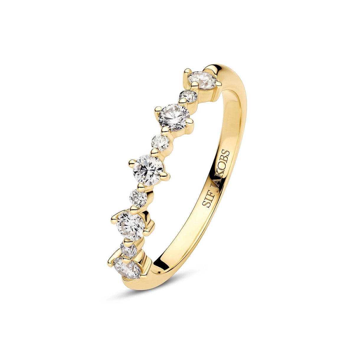 Eleganter Sif Jakobs Brina Diamantring aus 14-karätigem Gold mit 0,50 ct runden, brillantschliffenen Lab-grown-Diamanten in TW G-H und VS – stilvoller Schmuck vom Schmuckzentrum