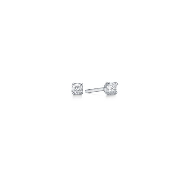 CROWN Ohrringe in 14 kt. Weißgold mit Diamanten von 0,09 ct. - 0,50 ct.