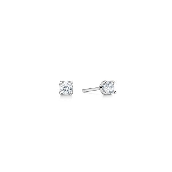 CROWN Ohrringe in 14 kt. Weißgold mit Diamanten von 0,09 ct. - 0,50 ct.