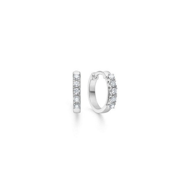 Crown Alliance creoler i 14 kt hvidguld 1611845