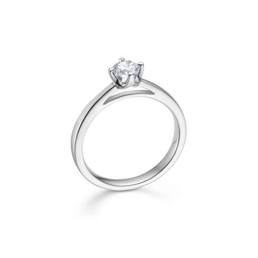CROWN Ring in 14kt. Weißgold mit Diamant von 0,04kt