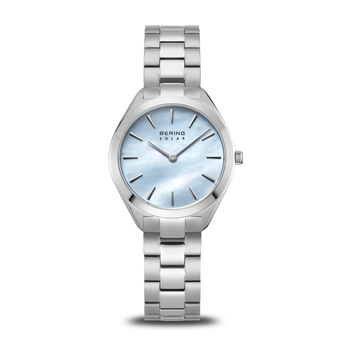 Bering - Solar dameur i poleret sølv 31 mm