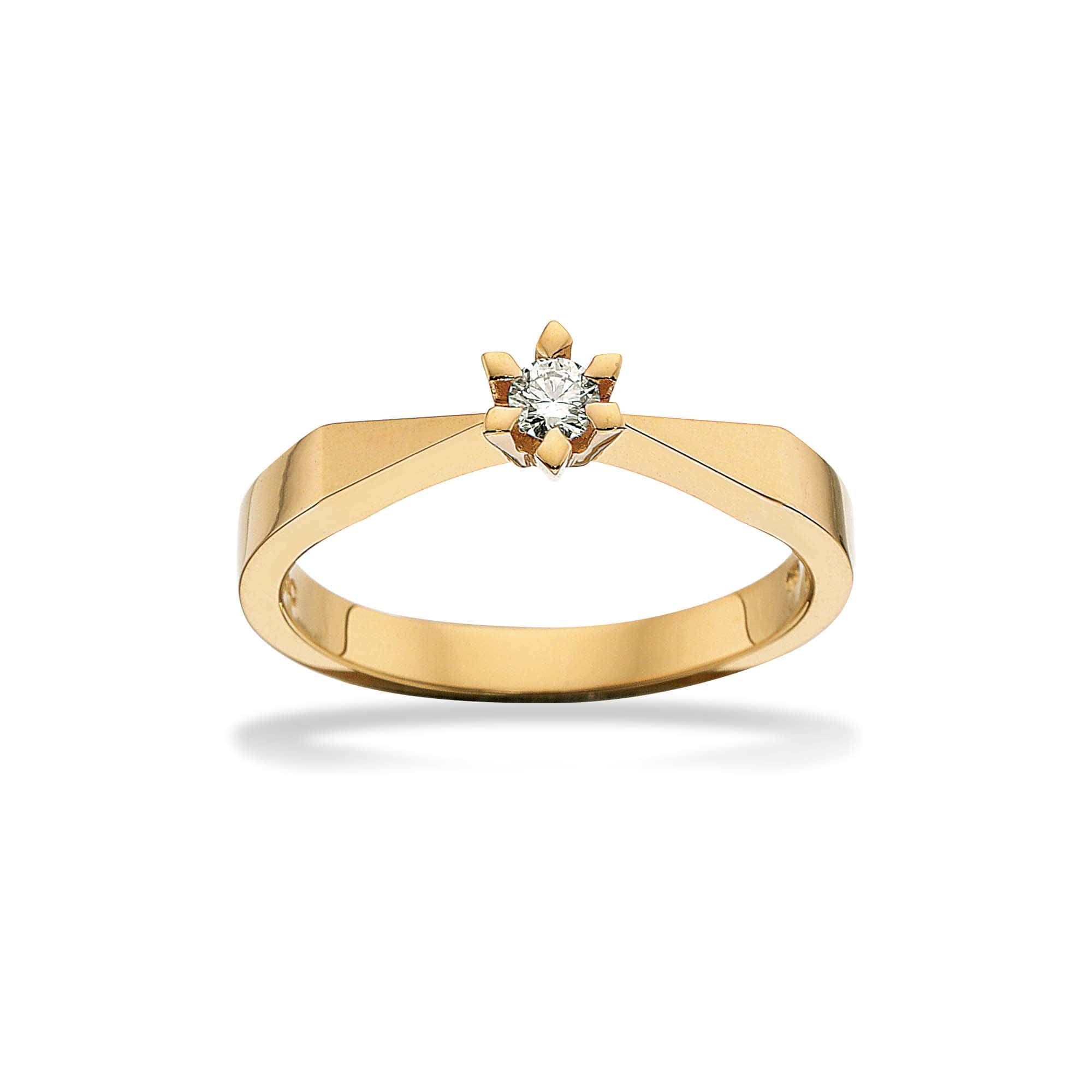 Scrouples - Victoria Ring in 14kt. Gold mit 0,05ct. TW/SI