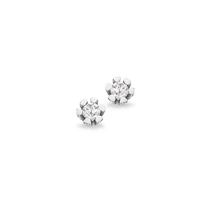Vida Ohrstecker in 8 kt. Weißgold mit Brillant 0,06 - 0,40 ct.