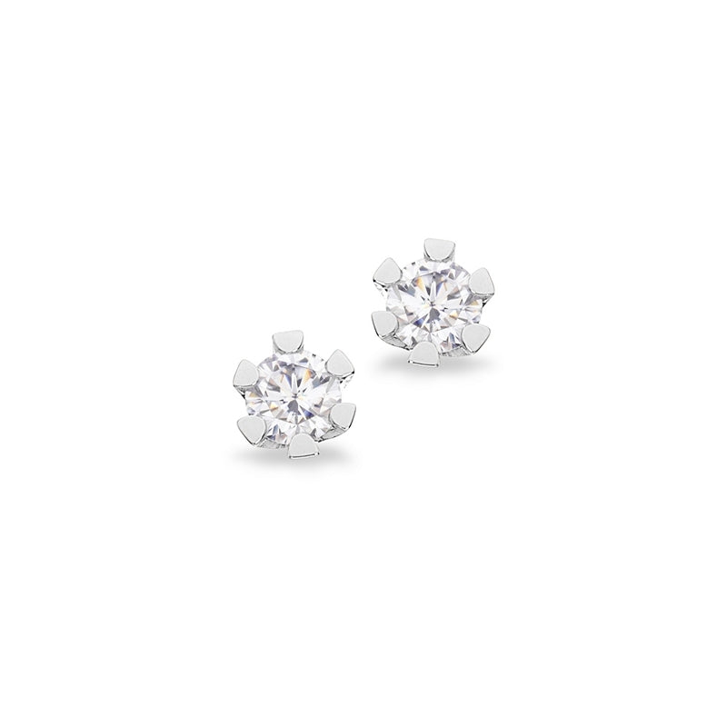 Vida Ohrstecker in 8 kt. Weißgold mit Brillant 0,06 - 0,40 ct.