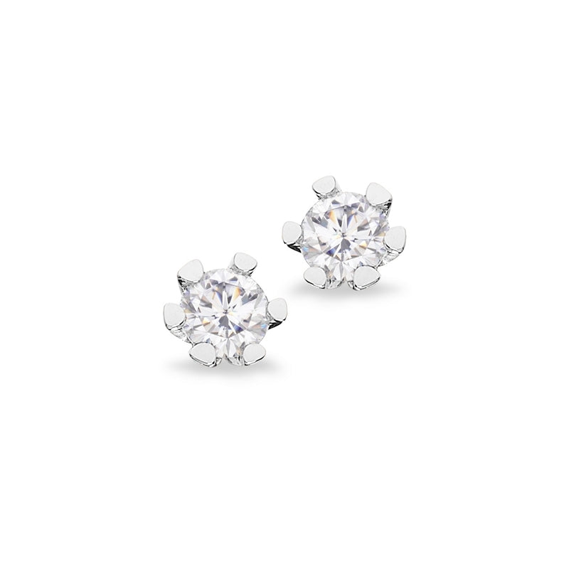 Vida Ohrstecker in 8 kt. Weißgold mit Brillant 0,06 - 0,40 ct.