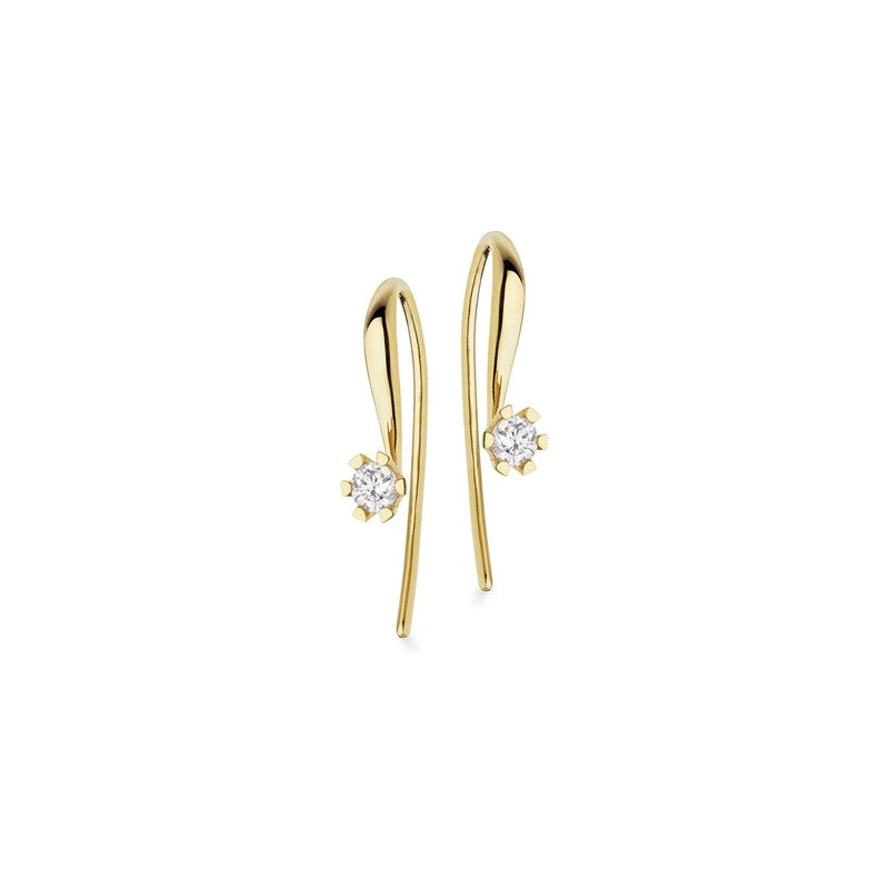 Vida Diamant-Ohrringe in 8 kt. Gold mit insgesamt 0,06 - 0,30 ct.