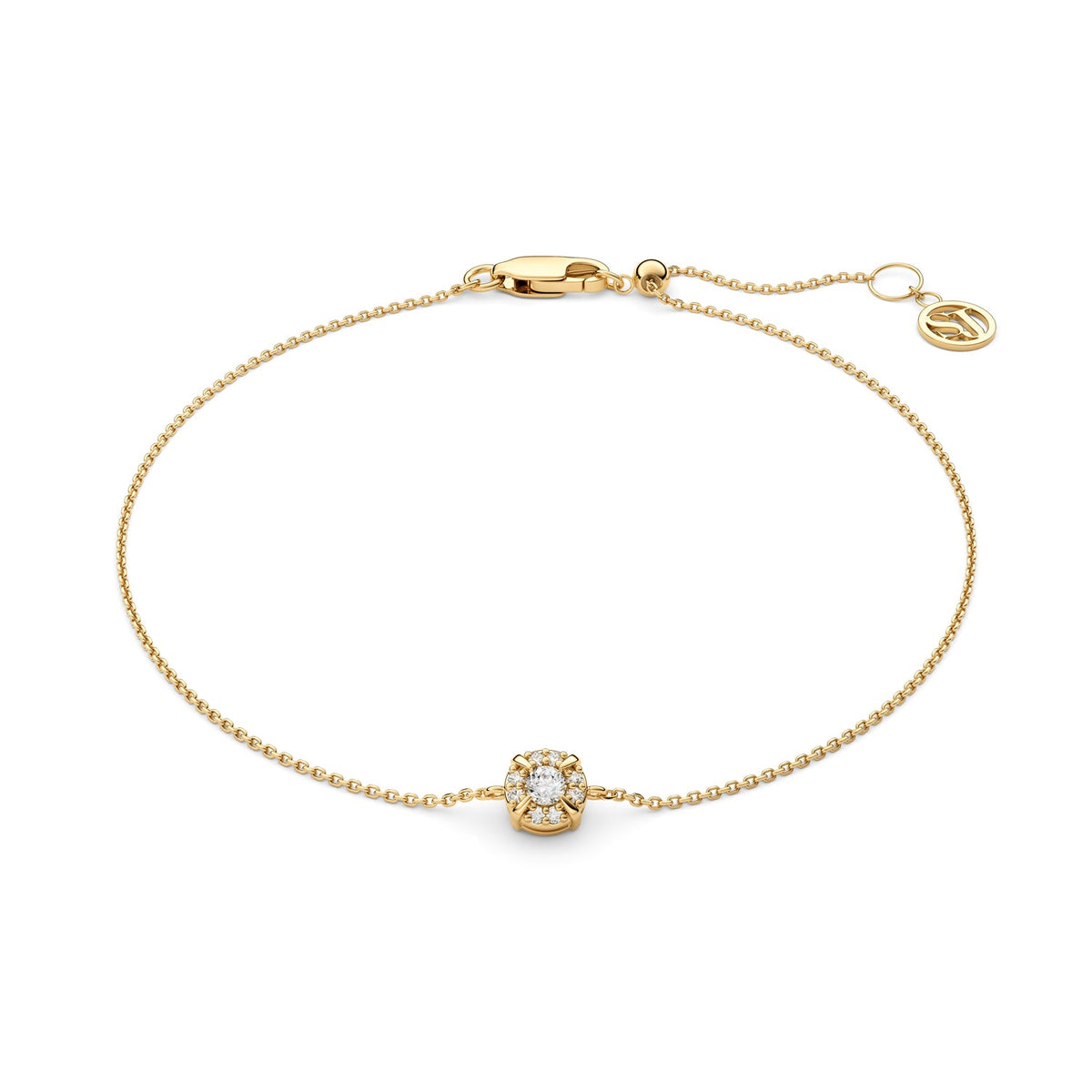 Sif Jakobs Rome Diamantarmband aus 14 Karat Gold mit eleganten, im Labor gezüchteten Diamanten von insgesamt 0,09 ct