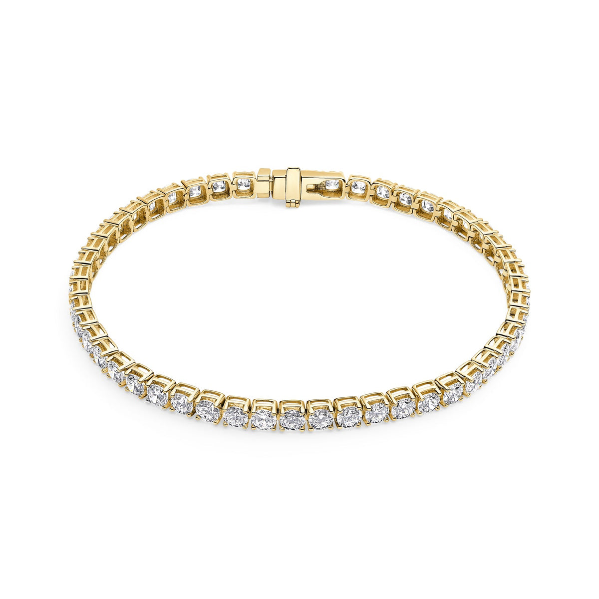 Sif Jakobs Diamante Tennisarmband aus 14 Karat Gold mit runden, brillantschliffenen Lab-grown-Diamanten, 5,64–6,72 ct