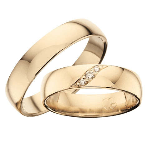 Kleopatra Hjerte Vedhæng i  8kt. guld 0,05ct.-0,25ct. diamant