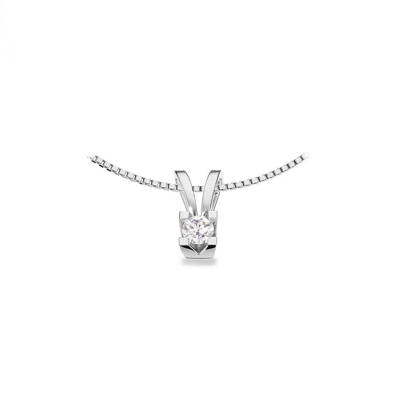 Kleopatra Anhänger in 8 kt. Weißgold 0,05ct.-0,25ct. Diamant