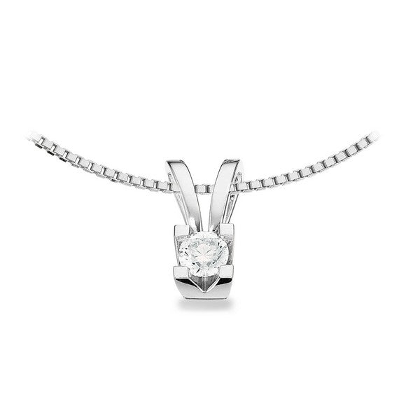Kleopatra Anhänger in 14kt. Weißgold 0,05ct.-0,50ct. Diamant