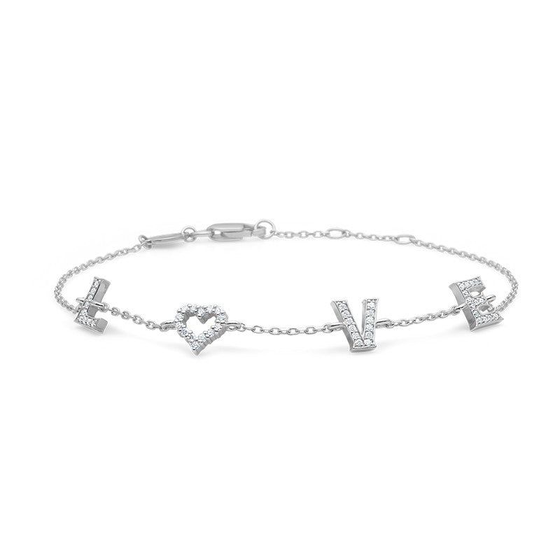 Mads Z Tender Love armbånd i sølv med zirkonia