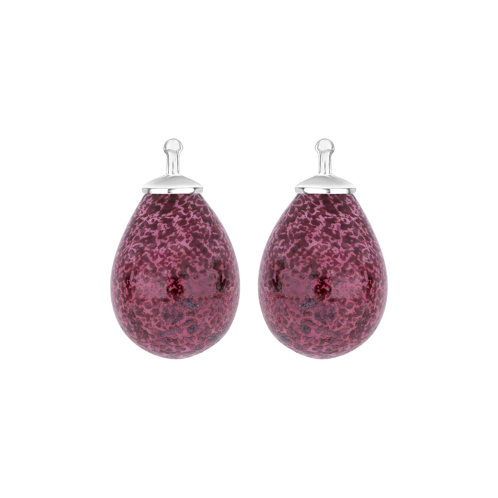 Eleganter Heide Heinzendorff Tropfenanhänger aus Silber mit rosé-lilafarbenem Quarzglas, 16 × 11 mm – ein stilvolles, zeitloses Schmuckstück vom Schmuckzentrum.