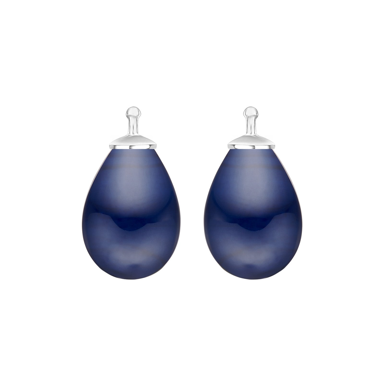 Eleganter Heide Heinzendorff Tropfen-Anhänger aus böhmischem Quarzglas und rhodiniertem Silber mit blauem Quarz – stilvoll und raffiniert bei Schmuckzentrum.