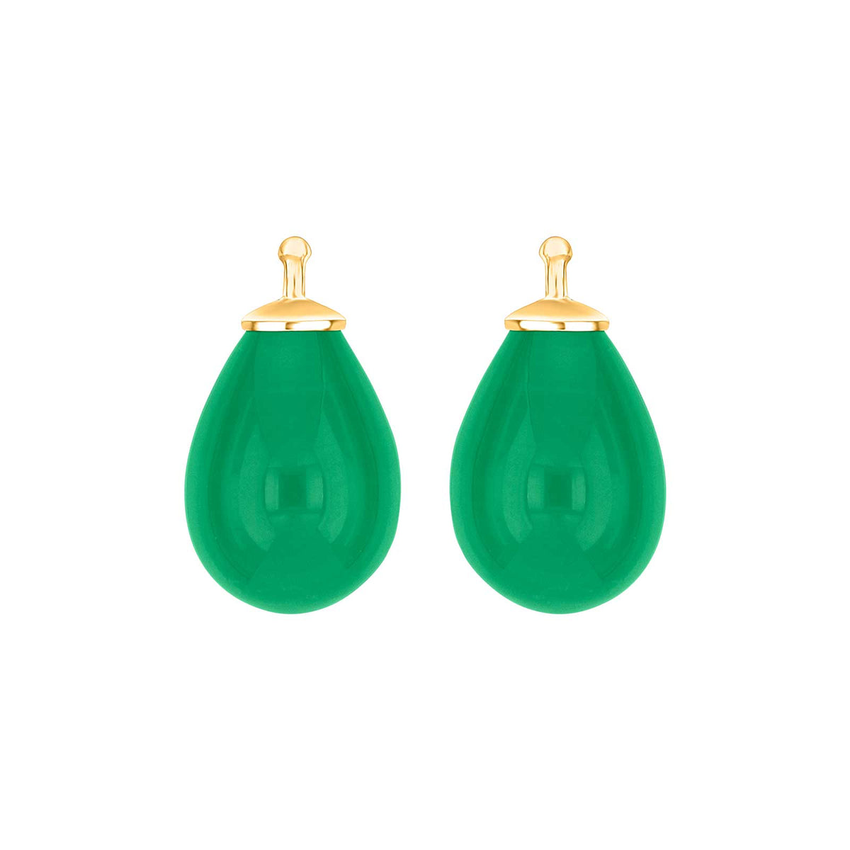 Elegante Heide Heinzendorff Tropfenohrringe aus böhmischem Quarzglas und vergoldetem Silber mit grünem Quarz – ein stilvolles, raffiniertes Schmuckstück vom Schmuckzentrum.