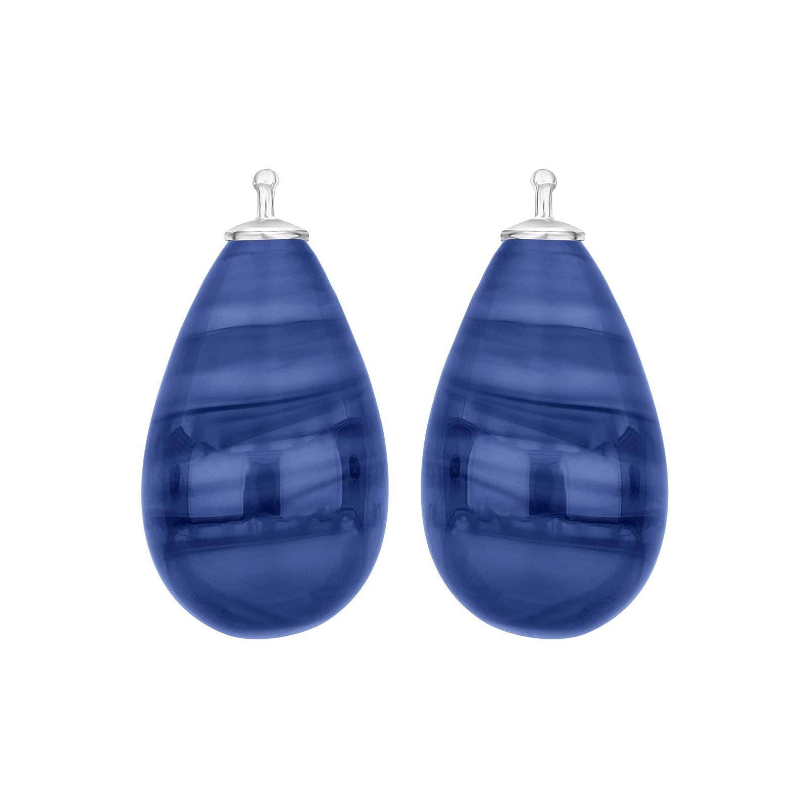 Elegante Tropfen-Ohrringe von Heide Heinzendorff aus rhodiniertem Silber mit weißem böhmischem Quarzglas – ein stilvolles und raffiniertes Schmuckstück.